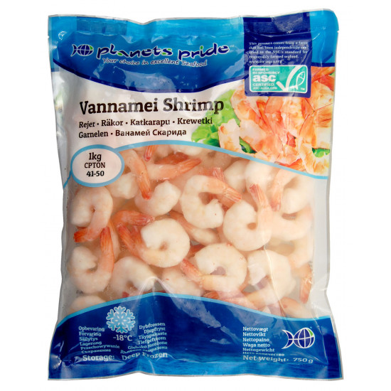 Vannamei kokt CPTON ASC 41-50 - 1000g/750g Vannamei kokt CPTON ASC 41-50 - 1000g/750g